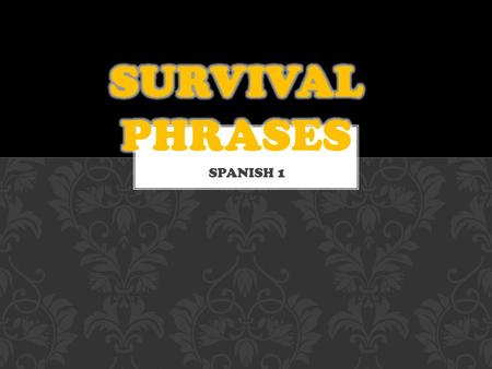 SPANISH 1 NECESITO UN LAPIZ. SURVIVAL PHRASES NECESITO UN BOLIGRAFO. SURVIVAL PHRASES.
