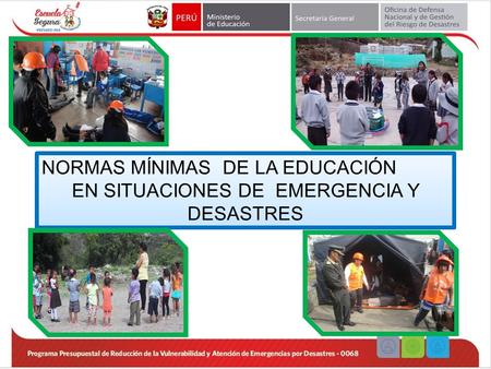 EN SITUACIONES DE EMERGENCIA Y DESASTRES