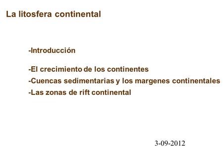 La litosfera continental