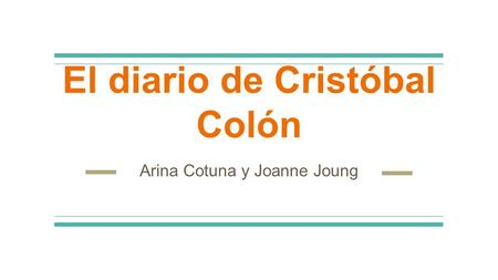 El diario de Cristóbal Colón