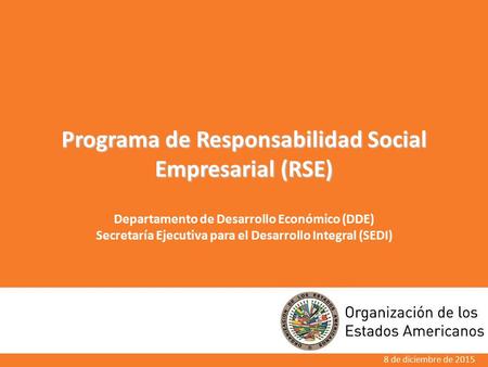 Programa de Responsabilidad Social Empresarial (RSE)