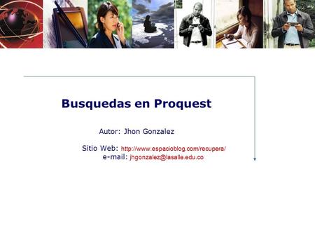 MobileAware Busquedas en Proquest Autor: Jhon Gonzalez Sitio Web: