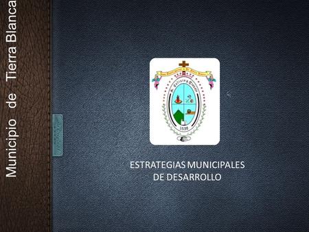 Municipio de Tierra Blanca ESTRATEGIAS MUNICIPALES DE DESARROLLO.