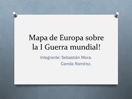 Mapa de Europa sobre la I Guerra mundial!