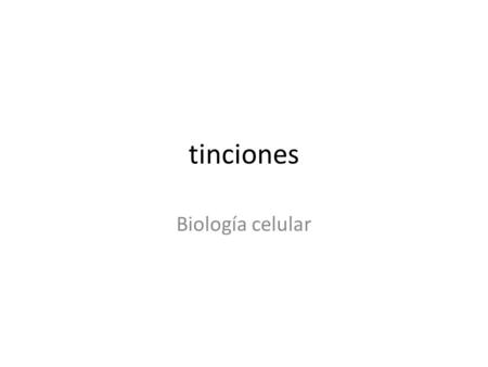 Tinciones Biología celular.