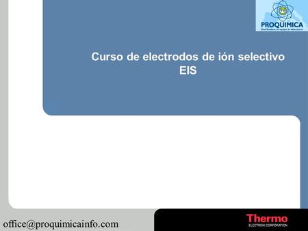 Curso de electrodos de ión selectivo EIS