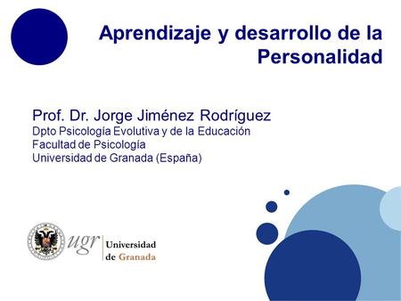 Aprendizaje y desarrollo de la Personalidad