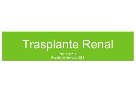 Residente Urologia CES