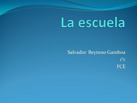 Salvador Reynoso Gamboa 1°c FCE