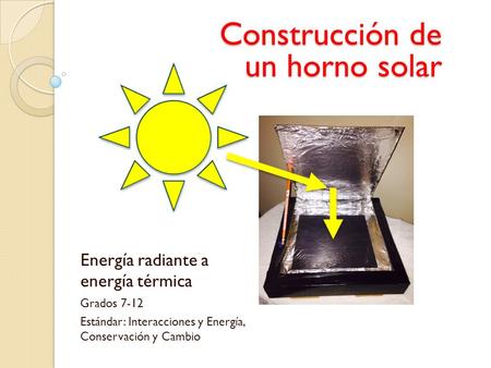 Construcción de un horno solar