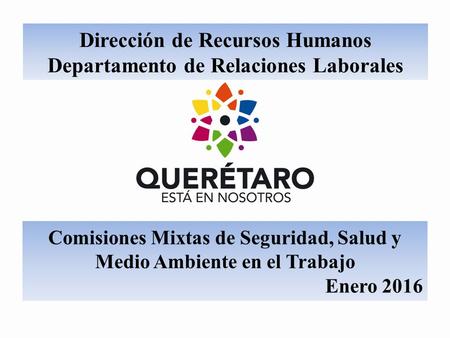 Dirección de Recursos Humanos Departamento de Relaciones Laborales