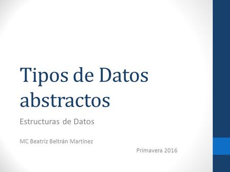 Tipos de Datos abstractos