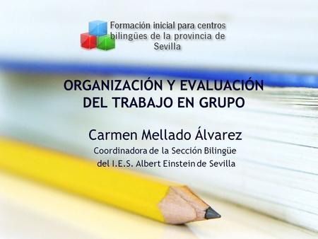 ORGANIZACIÓN Y EVALUACIÓN DEL TRABAJO EN GRUPO