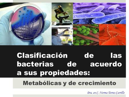 Clasificación de las bacterias de acuerdo a sus propiedades: