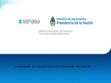 Coordinación del Sistema Único De Fiscalización Permanente.