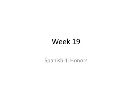 Week 19 Spanish III Honors. Para Empezar 11 de enero Crea una tabla de SQA sobre el tema de control de armas y la Segunda Enmienda en inglés o en español.
