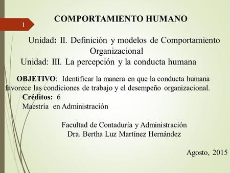 COMPORTAMIENTO HUMANO
