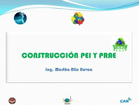 CONSTRUCCIÓN PEI Y PRAE Ing. Martha Alix Novoa CONSTRUCCIÓN PEI Y PRAE Ing. Martha Alix Novoa.