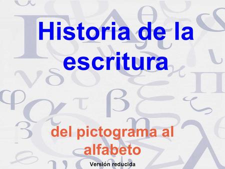 Historia de la escritura