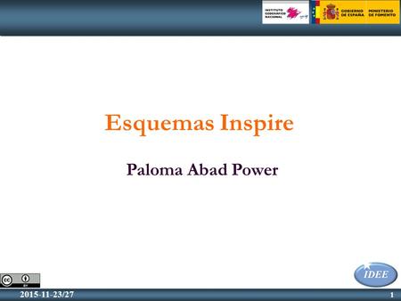 1 2015-11-23/27 1 Especificaciones de Esquemas Inspire Paloma Abad Power.