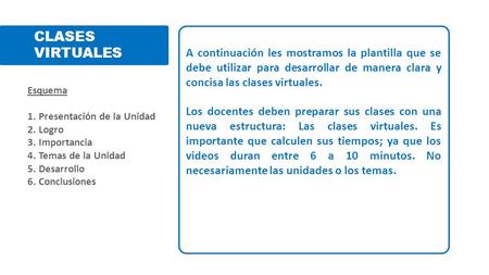 Aquí irá el video del profesor. No colocar texto ni imágenes. A continuación les mostramos la plantilla que se debe utilizar para desarrollar de manera.