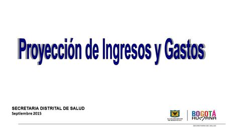 SECRETARIA DISTRITAL DE SALUD Septiembre 2015 SECRETARIA DISTRITAL DE SALUD Septiembre 2015.