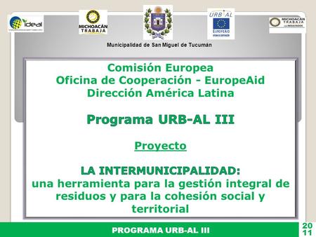 Programa URB-AL III Comisión Europea