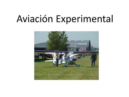 Aviación Experimental