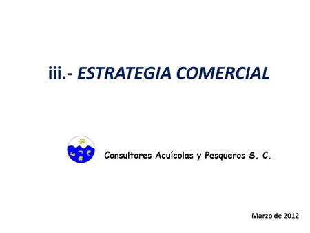 iii.- ESTRATEGIA COMERCIAL