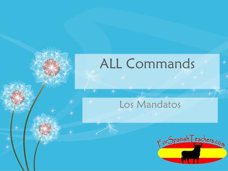 ALL Commands Los Mandatos.