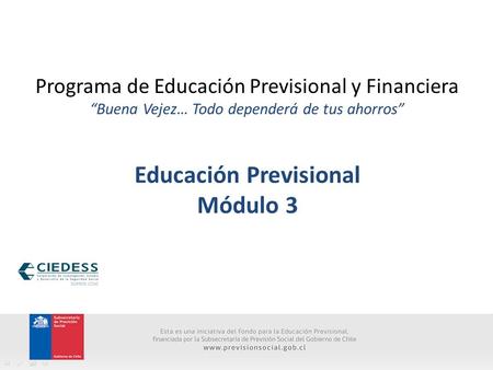 Educación Previsional Módulo 3