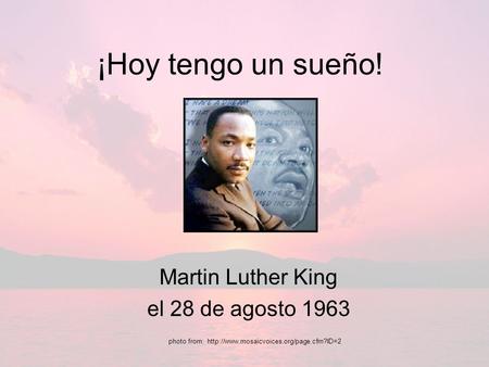Martin Luther King el 28 de agosto 1963