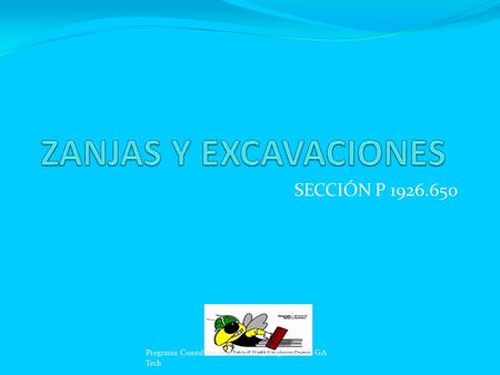 ZANJAS Y EXCAVACIONES SECCIÓN P