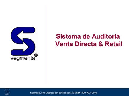 Sistema de Auditoría Venta Directa & Retail