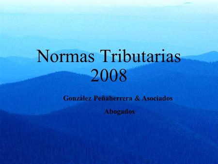 Normas Tributarias 2008 González Peñaherrera & Asociados Abogados.