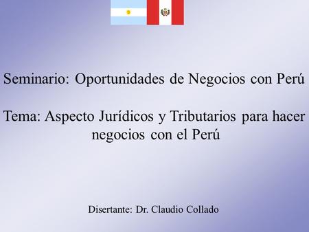 Seminario: Oportunidades de Negocios con Perú