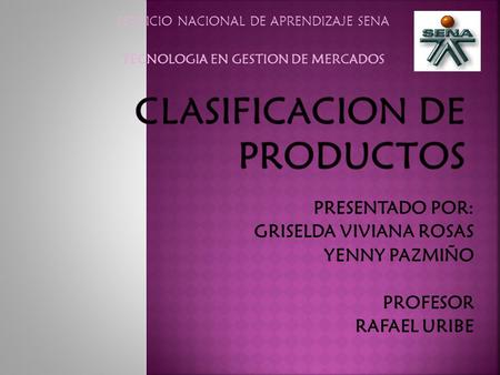 CLASIFICACION DE PRODUCTOS