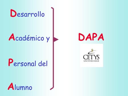 Desarrollo Académico y DAPA Personal del Alumno