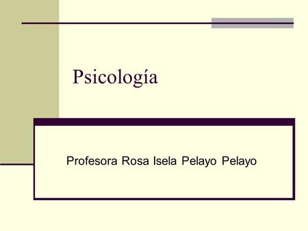 Profesora Rosa Isela Pelayo Pelayo