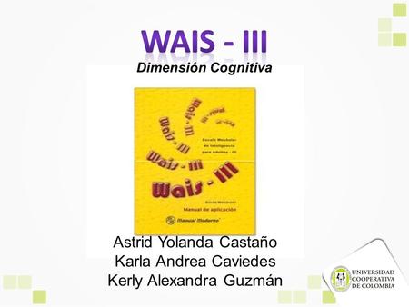wais - III Astrid Yolanda Castaño Karla Andrea Caviedes
