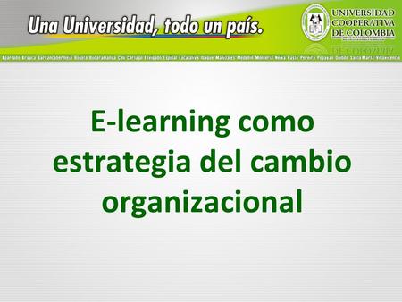 E-learning como estrategia del cambio organizacional