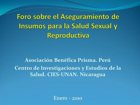 Centro de Investigaciones y Estudios de la Salud. CIES-UNAN. Nicaragua