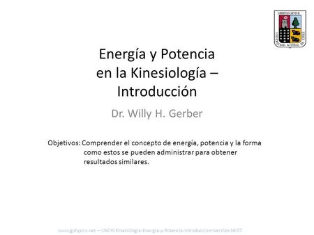 Energía y Potencia en la Kinesiología – Introducción