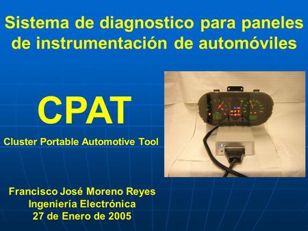 Sistema de diagnostico para paneles de instrumentación de automóviles