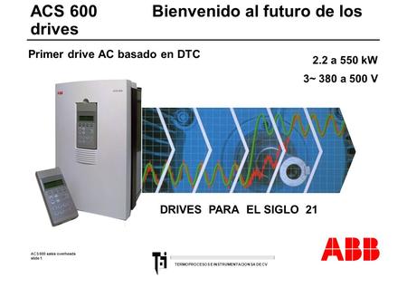 ACS 600 Bienvenido al futuro de los drives
