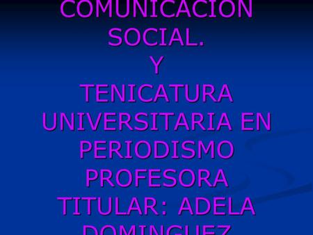 CLASE 5 RADIO I LICENCIATURA EN COMUNICACIÓN SOCIAL