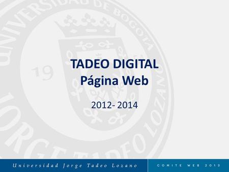 TADEO DIGITAL Página Web