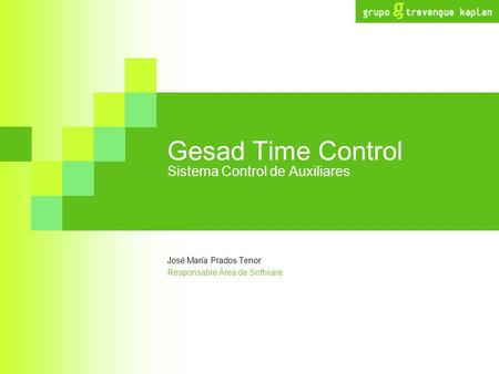 Gesad Time Control Sistema Control de Auxiliares