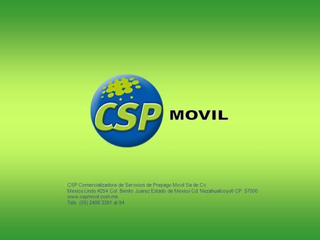 MOVIL CSP Comercializadora de Servicios de Prepago Movil Sa de Cv.