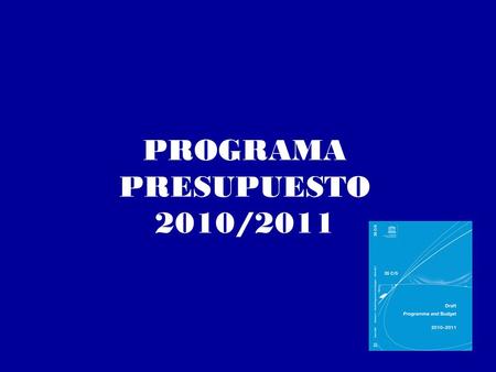 PROGRAMA PRESUPUESTO 2010/2011